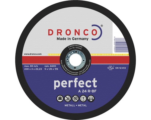 Disc debitare metale Dronco Perfect Ø180x3x22,23 mm