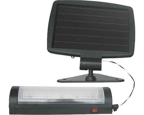 Kit solar cu aplică LED Flink 90 lumeni 6500K, plastic negru