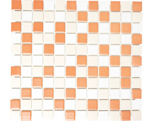 Mozaic piscină ceramic BM 600 alb/bej/maro 30,2x33 cm