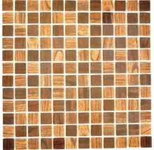Mozaic sticlă CW 41 maro închis 30x30 cm