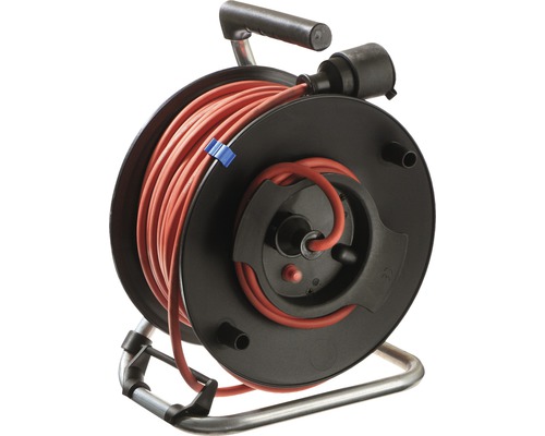 Prelungitor electric pe tambur de plastic 25m cablu PVC 3x1,5 mm²-0