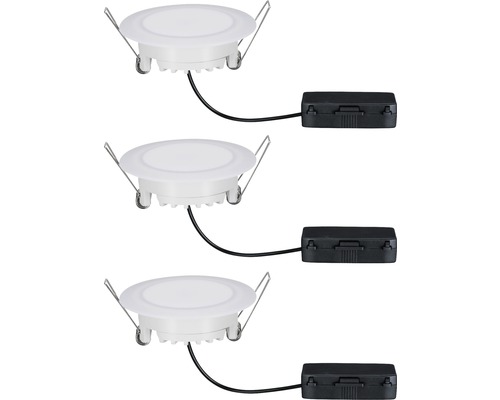 Trei spoturi LED încastrate cu cutie de conexiuni