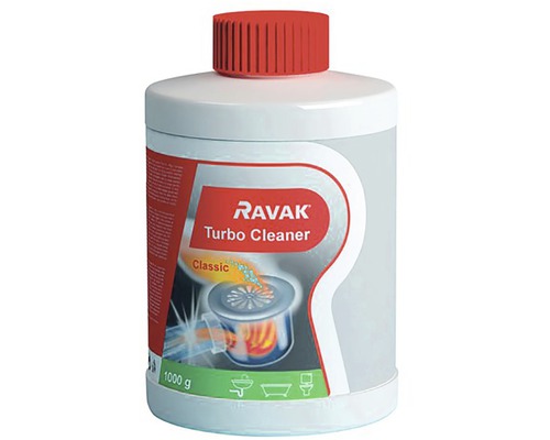 Soluție curățat țevi cu granule Ravak Turbo Cleaner 1000g RAVAK Turbo Cleaner pentru băi și instalații sanitare
