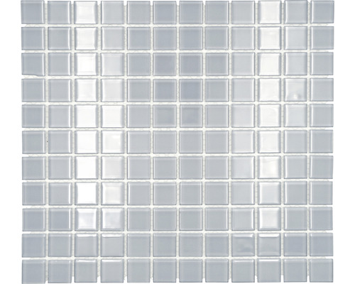Mozaic piscină sticlă CM 4021 gri 30,2x32,7 cm Placă de mozaic de sticlă pătrată pentru perete și podea