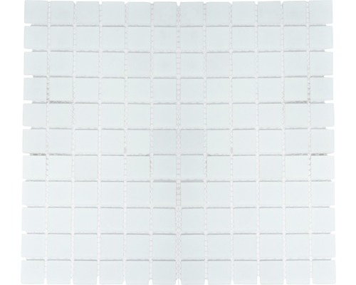 Mozaic piscină sticlă CM 4045 alb mat 30,2x32,7 cm