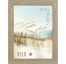 Ramă foto plastic Oslo, aspect de lemn, bej 10x15 cm-thumb-0