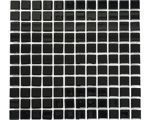 Mozaic piscină sticlă CM 4050 negru lucios 30,2x32,7 cm