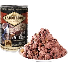 Hrană umedă pentru câini Carnilove Adult cu miel și porc mistreț fără cereale și cartofi 400 g-thumb-1