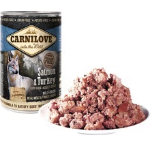 Hrană umedă pentru câini Carnilove Adult cu somon și curcan fără cereale și cartofi 400 g-thumb-1