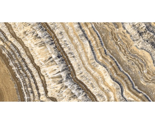 Gresie interior porțelanată glazurată Kingdom Brown-B rectificată 60x120 cm
