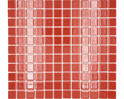 Mozaic piscină sticlă CM 4060 roșu lucios 30,2x32,7 cm