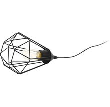 Lampa neagră din sârmă cu bec