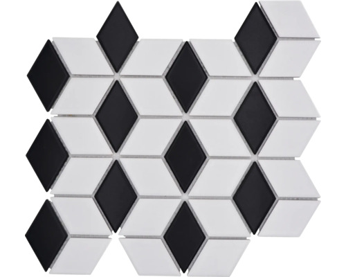 Mozaic piscină ceramic POV 09 negru/alb 26,6x30,5 cm