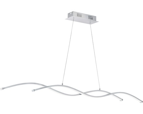 Lustră cu LED integrat Lasana 2x12W 2600 lumeni, crom/alb