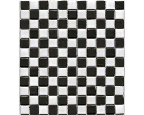 Mozaic piscină ceramic BM 148 alb/negru 30,2x33 cm