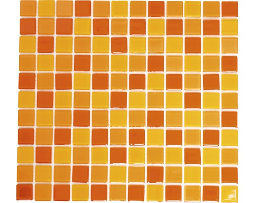 Mozaic piscină sticlă CM 4523 roșu-portocaliu 30,2x32,7 cm