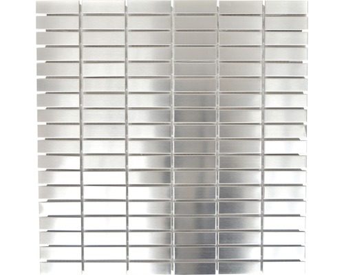 Mozaic inox XCE 1548D argintiu 29,8x30,5 cm Placă de mozaic din metal, dreptunghiulară