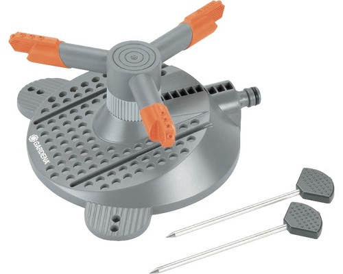 Aspersor Gardena cu funcție rotativă și doi țepi de pământ