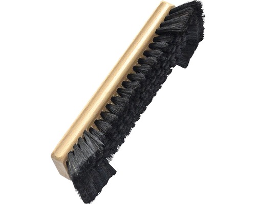 Perie de pantofi cu mâner din lemn și peri