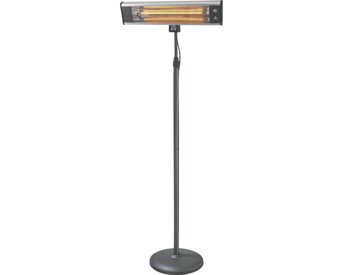 Încălzitor terasă electric cu picior Eurom TH1800S 1800 W, lampă carbon, telecomandă inclusă, 202x65,2 cm, negru