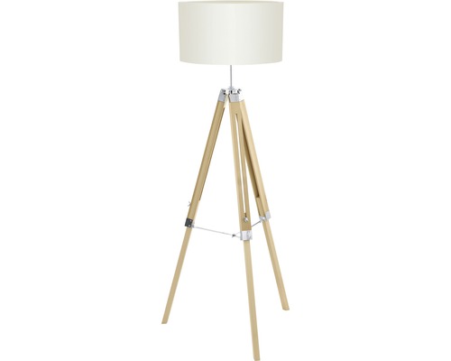Lampadar vintage Lantada E27 max. 1x60W, bej/lemn natur Lampadar vintage Lantada E27 max. 1x60W, bej/lemn natur