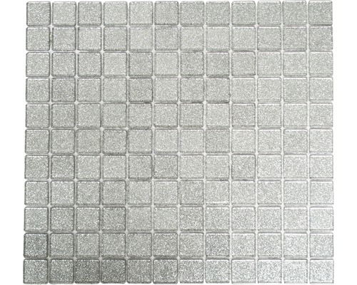 Mozaic sticlă CM 4SB6 argintiu 30,2x32,7 cm