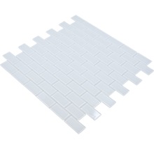 Mozaic piscină sticlă CM B400 alb lucios 31x32,2 cm