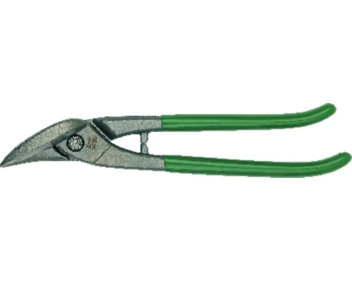 Foarfecă de tablă Bessey Erdi D116-260 260mm, utilizare universală, pe dreapta Foarfece de tablă cu pârghie și mânere verzi