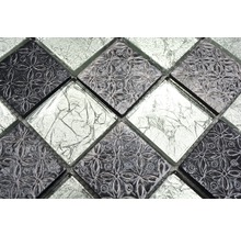Mozaic sticlă XCM 8OP6 mix argintiu 30x30 cm