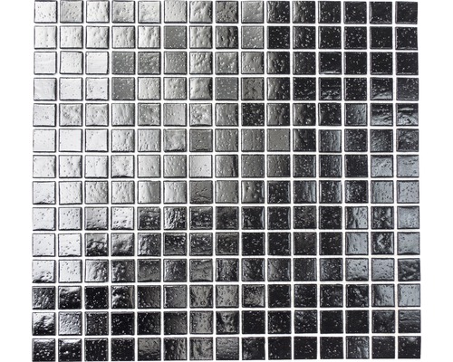 Mozaic sticlă CM A 50 negru lucios 30,5x32,7 cm