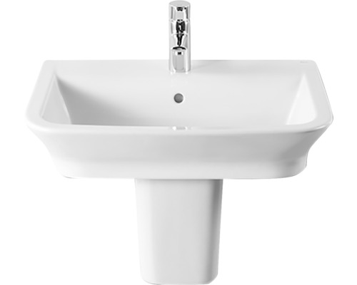 Chiuvetă ceramică cu piedestal și baterie