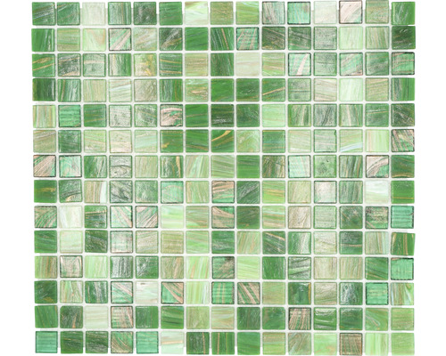 Mozaic sticlă GM GSL 550 verde 30,5x32,7 cm Placă de mozaic cu pătrate verzi de sticlă