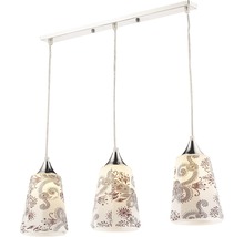 Lustr cu trei lămpi cu model floral