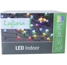 Ghirlandă luminoasă LED de interior Lafiora cu iluminare multicoloră, 80 LED-uri și lungime de 3,95 metri
