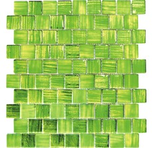Mozaic sticlă XCM CF83 verde 28,6x31,8 cm