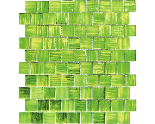 Mozaic sticlă XCM CF83 verde 28,6x31,8 cm