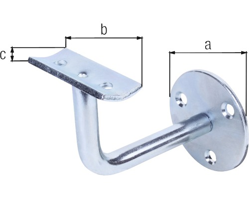 Suport metalic pentru balustradă cu orificii de montare