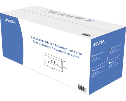 Ambalaj pentru un acvariu din sticlă cu o capacitate de 112 litri