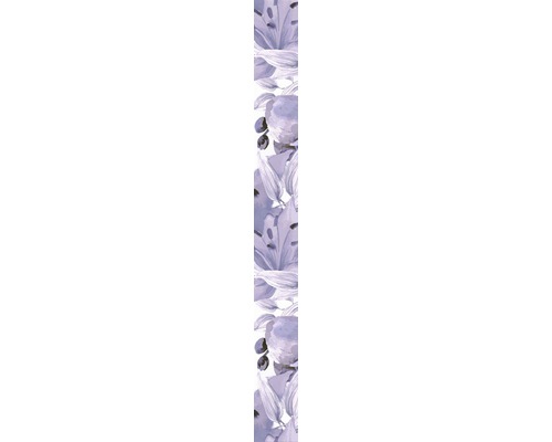 Brâu faianță Viola floral lila 50x5 cm