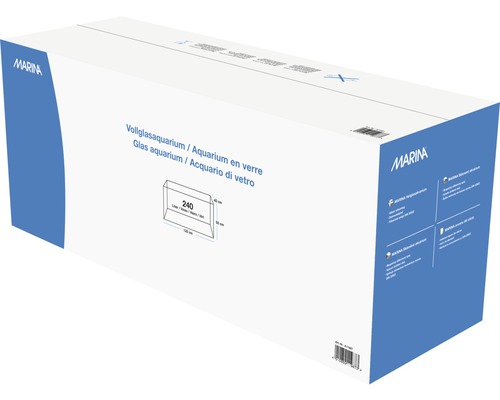Ambalaj pentru un acvariu complet din sticlă Marina cu o capacitate de 240 de litri