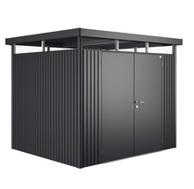 Magazie de scule din metal cu ușă dublă pentru depozitarea uneltelor și sculelor de grădină