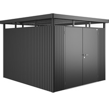 Magazie grădină Biohort HighLine H5 metal ușă dublă 275x315 cm gri închis metalizat