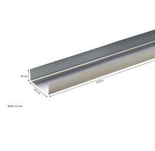 Profil pentru tavan din metal, lungime de 4,00 metri