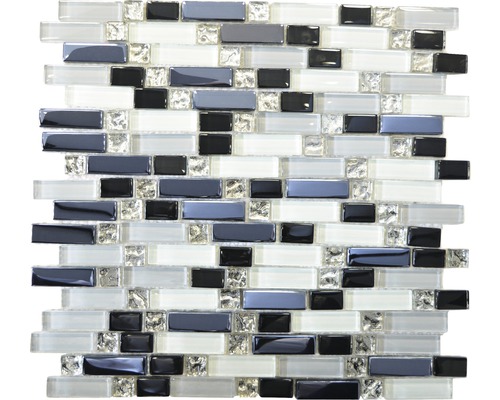 Mozaic sticlă XCM IL007 multicolor 30x29,5 cm Placă de mozaic din sticlă și piatră naturală
