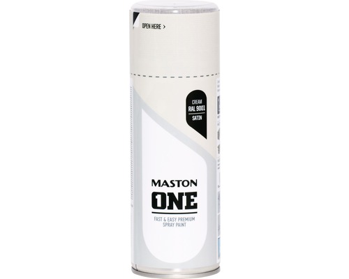 Lac spray Maston ONE crem satinat RAL 9001 400 ml Spray Mastons ONE, culoare crem RAL 9001
