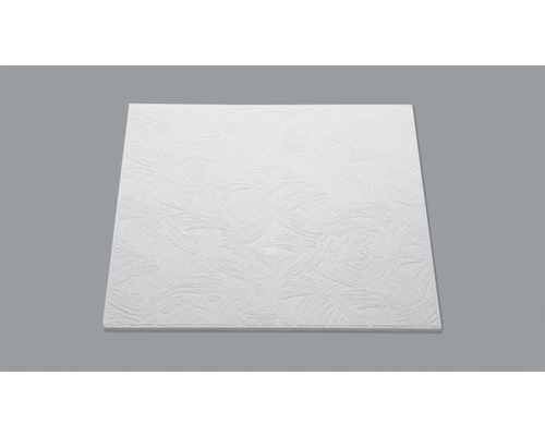 Placă tavan fals T133 albă 50x50 cm, aspect de tencuială, 8 buc./pachet