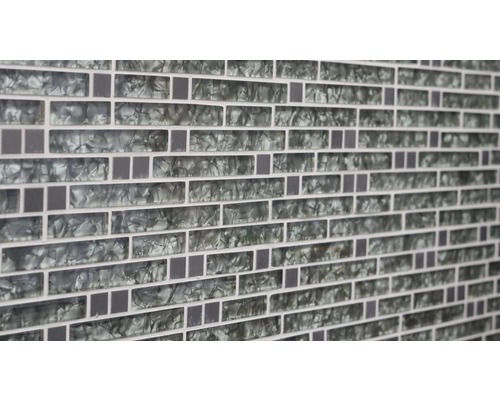 Placă de mozaic cu elemente dreptunghiulare și pătrate