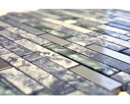 Plăci de mozaic din piatră, sticlă și metal