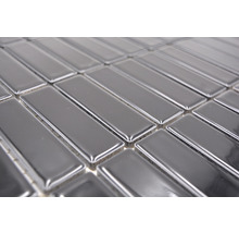 Mozaic piscină ceramic ST 350 negru lucios 29,1x30 cm