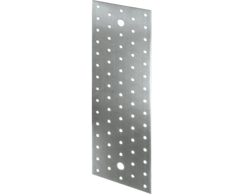 Placă perforată de îmbinare lemn Alberts 300x100x2 mm, oțel zincat Sendzimir Placă perforată din metal cu găuri